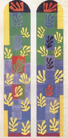 Pale Blue Stained Glass Window (Apse Window of the Chapel of the Rosary Vence) (mk35), Henri Matisse